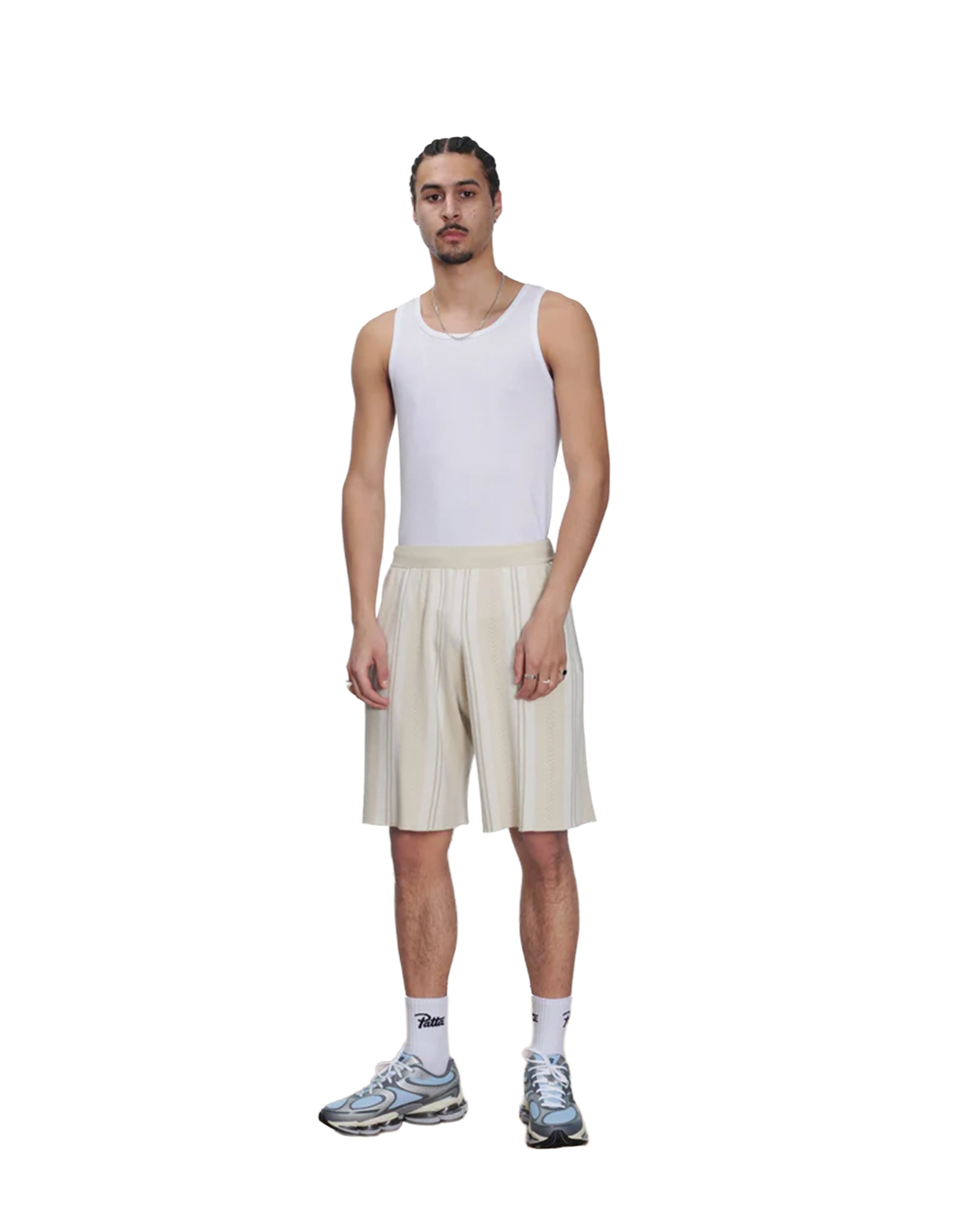 Knitted Football Shorts Oatmeal - Starcowparis - 3