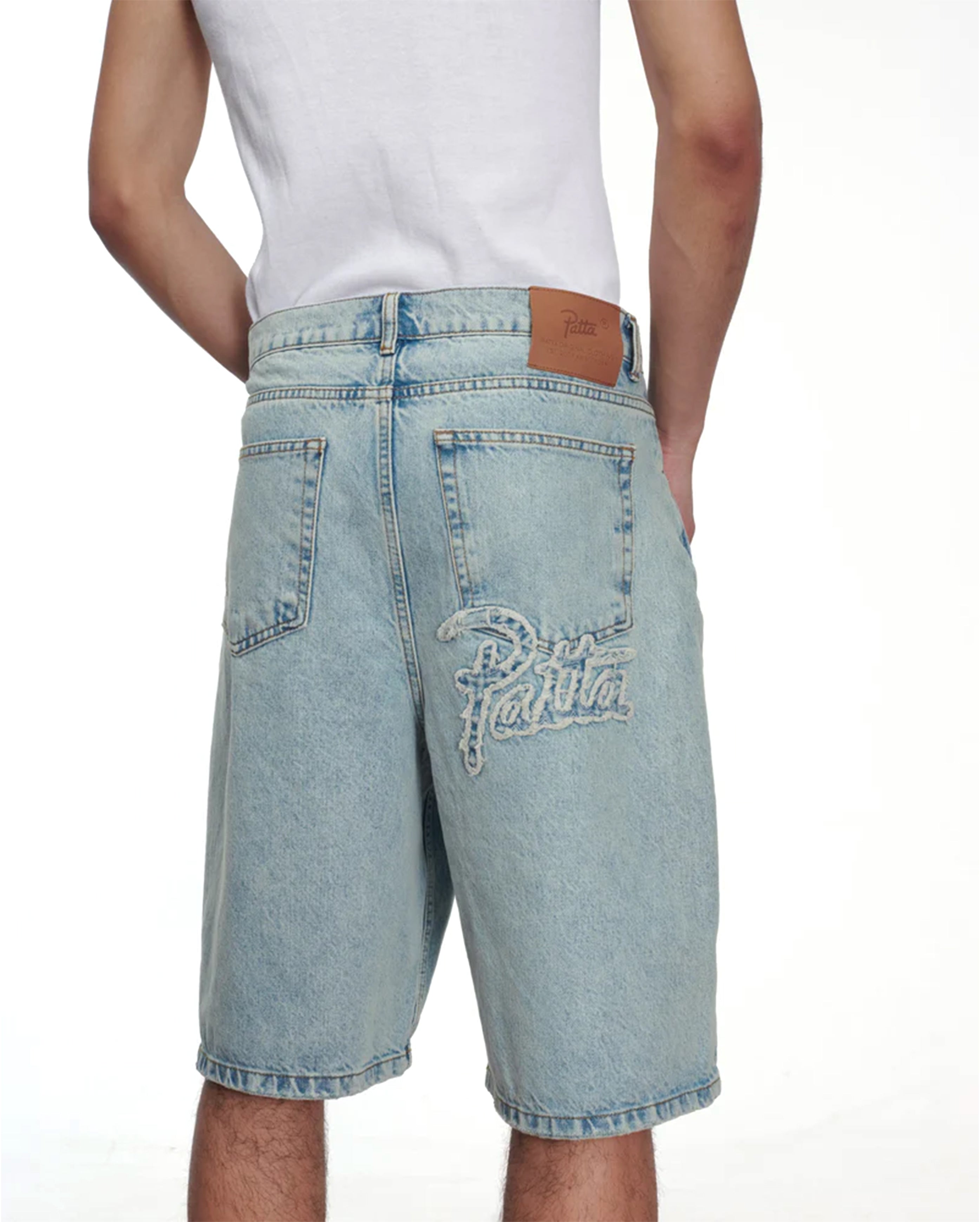 Light Wash Denim Shorts Light Blue Denim - Starcowparis - 3