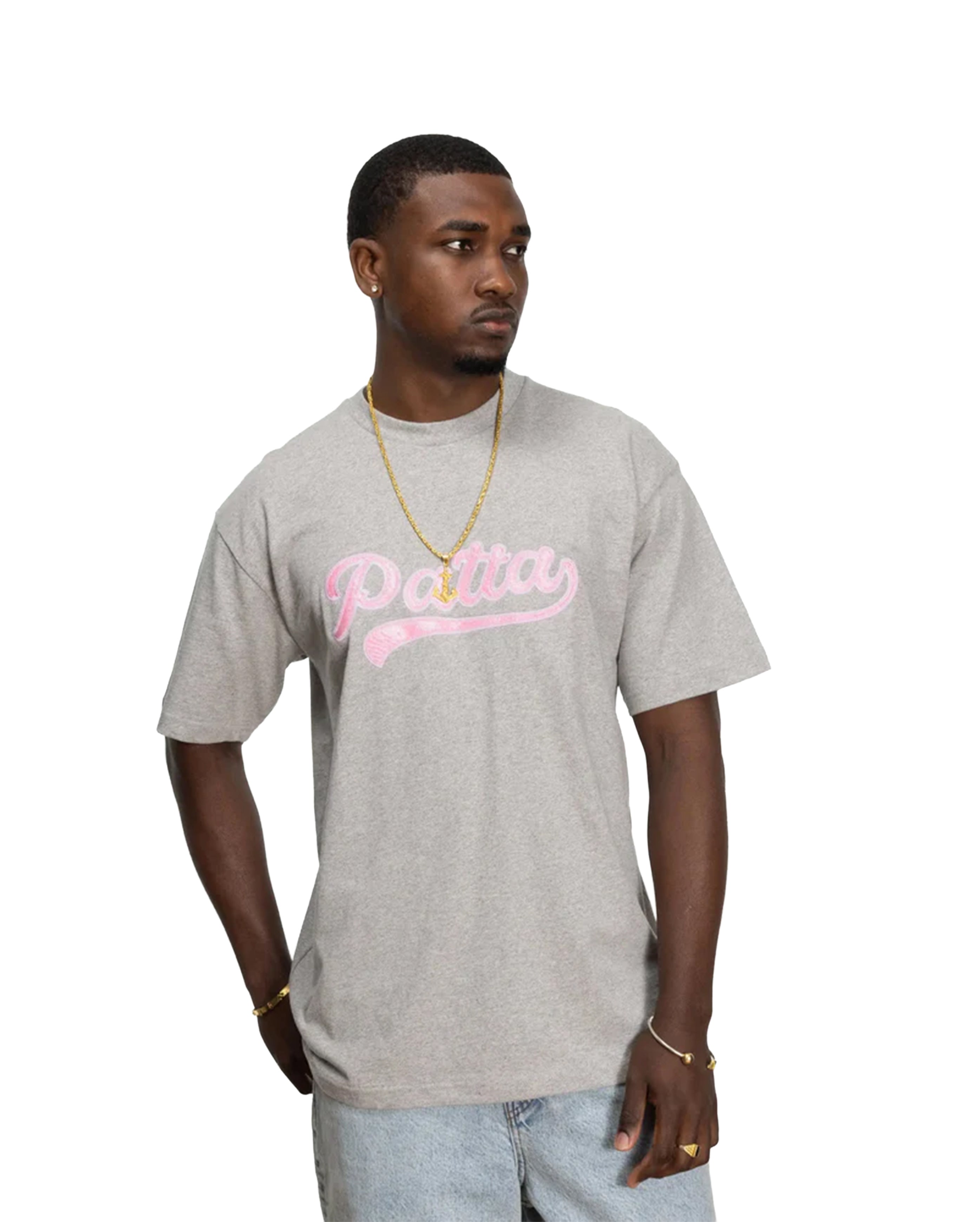 Patta Logo Tail T-Shirt Sports Grey Heather - Starcowparis - 2