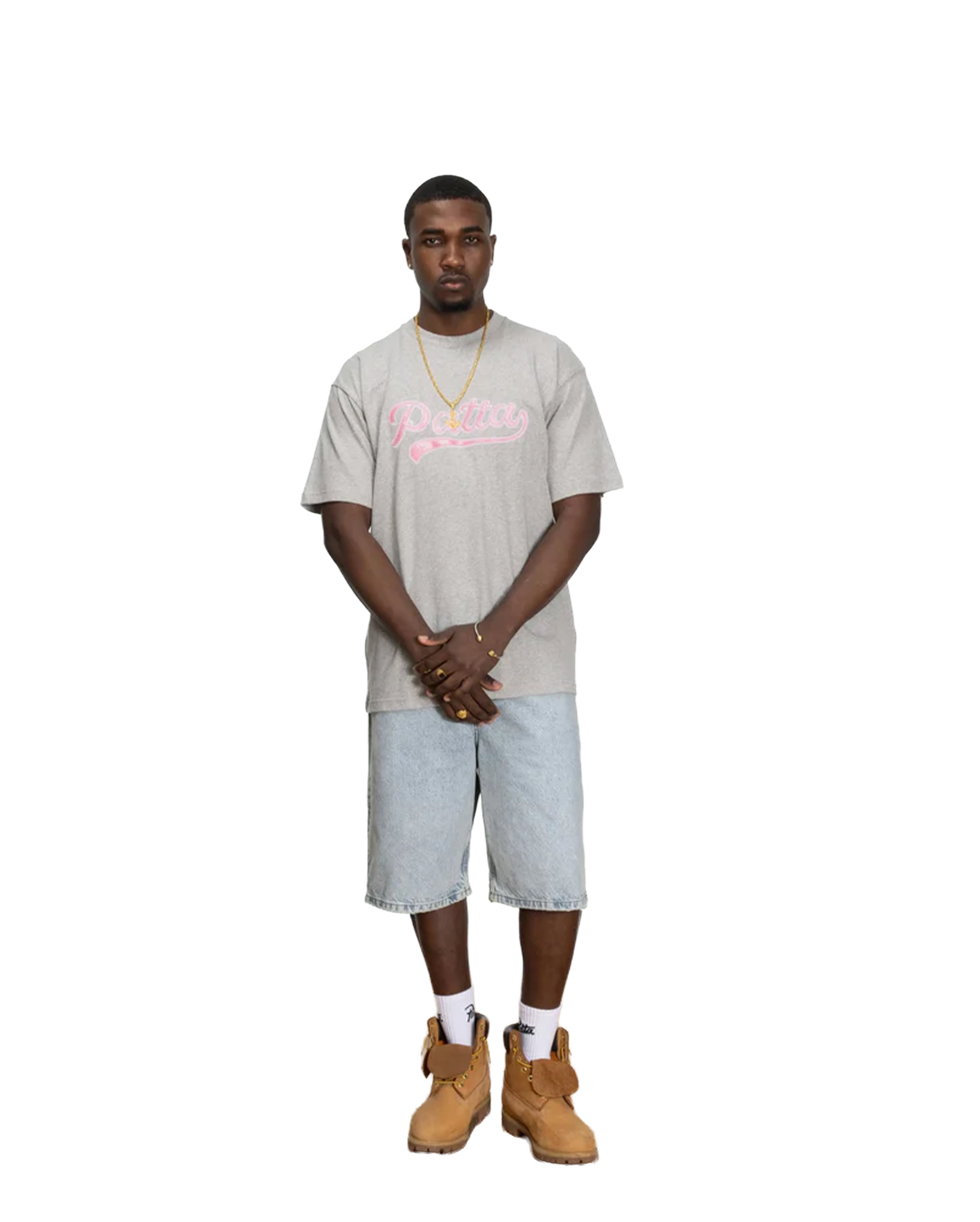 Patta Logo Tail T-Shirt Sports Grey Heather - Starcowparis - 4