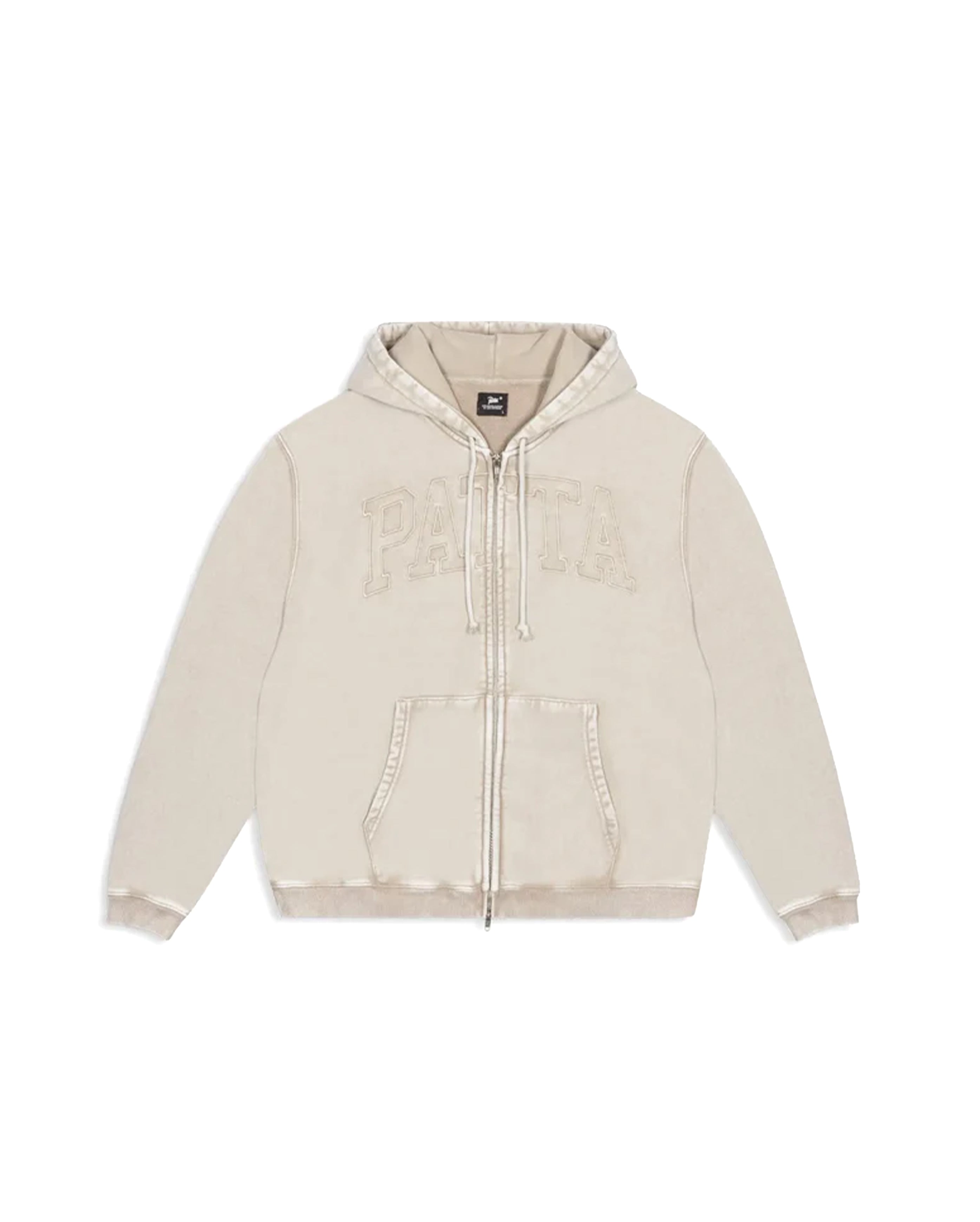 Loopback Logo Zip Hooded Sweater Irish Cream - Starcowparis - 1