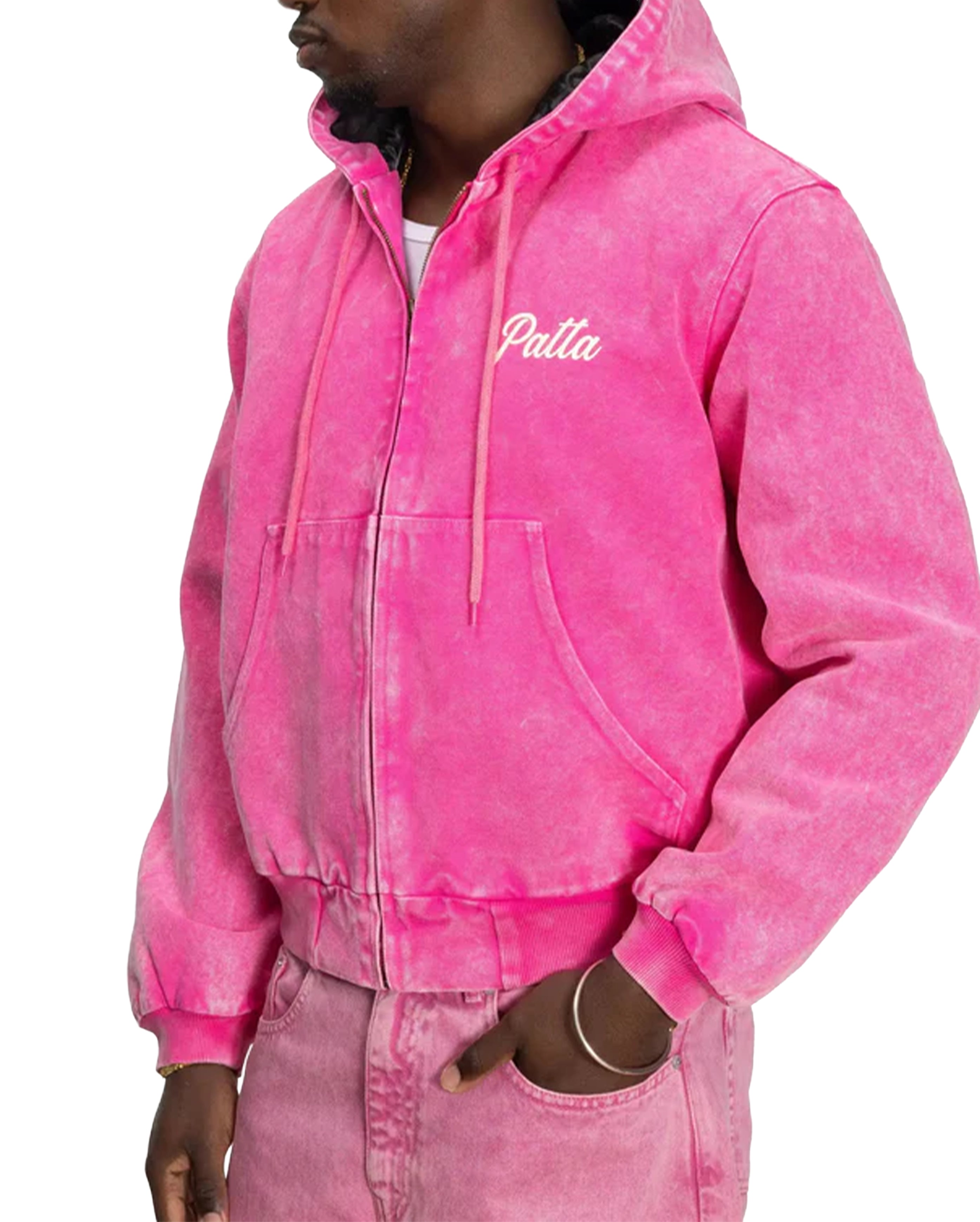 Peace Canvas Hooded Jacket Fuchsia Purple - Starcowparis - 3