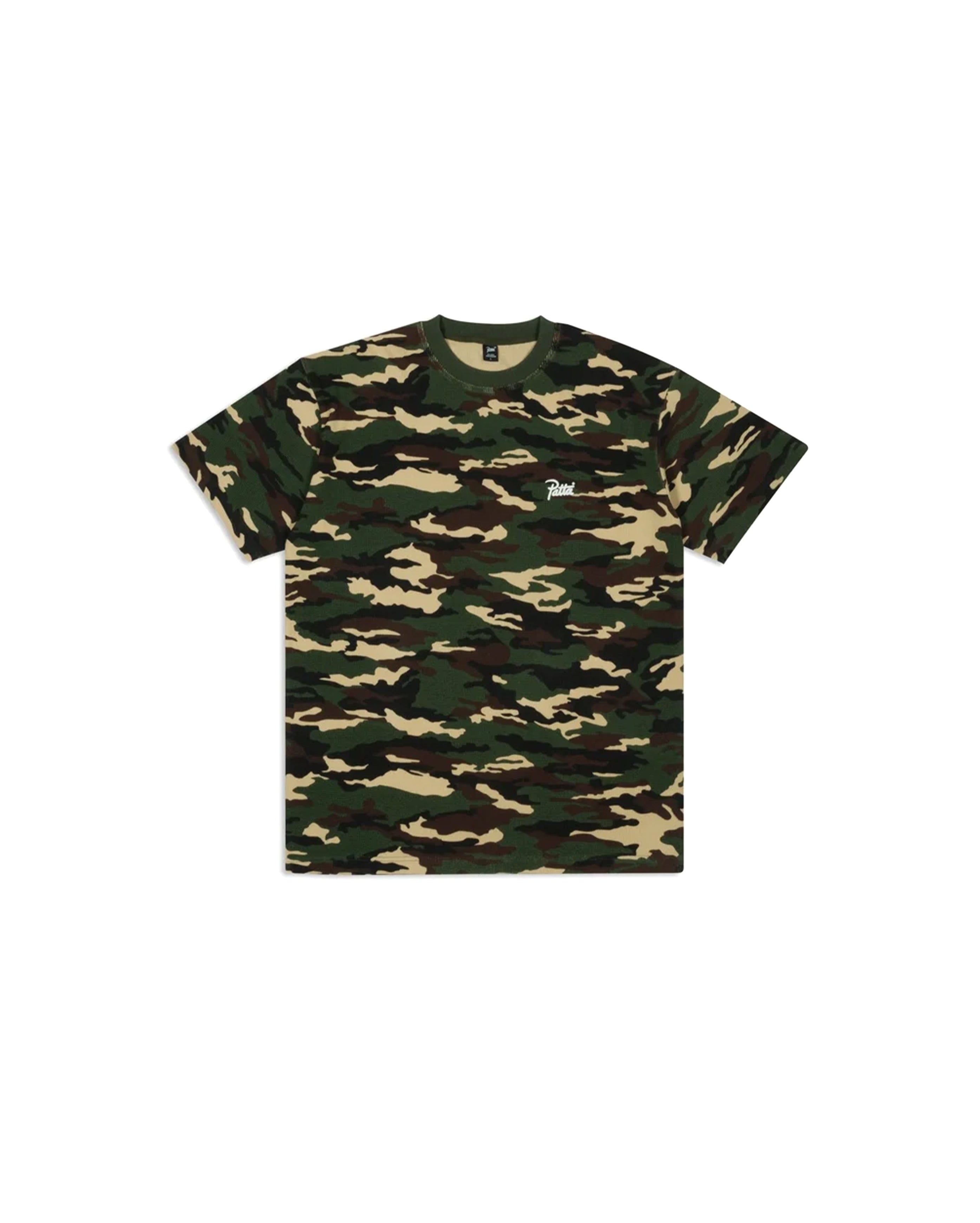 Waffle Script Logo T-Shirt Woodland Camo - Starcowparis - 1