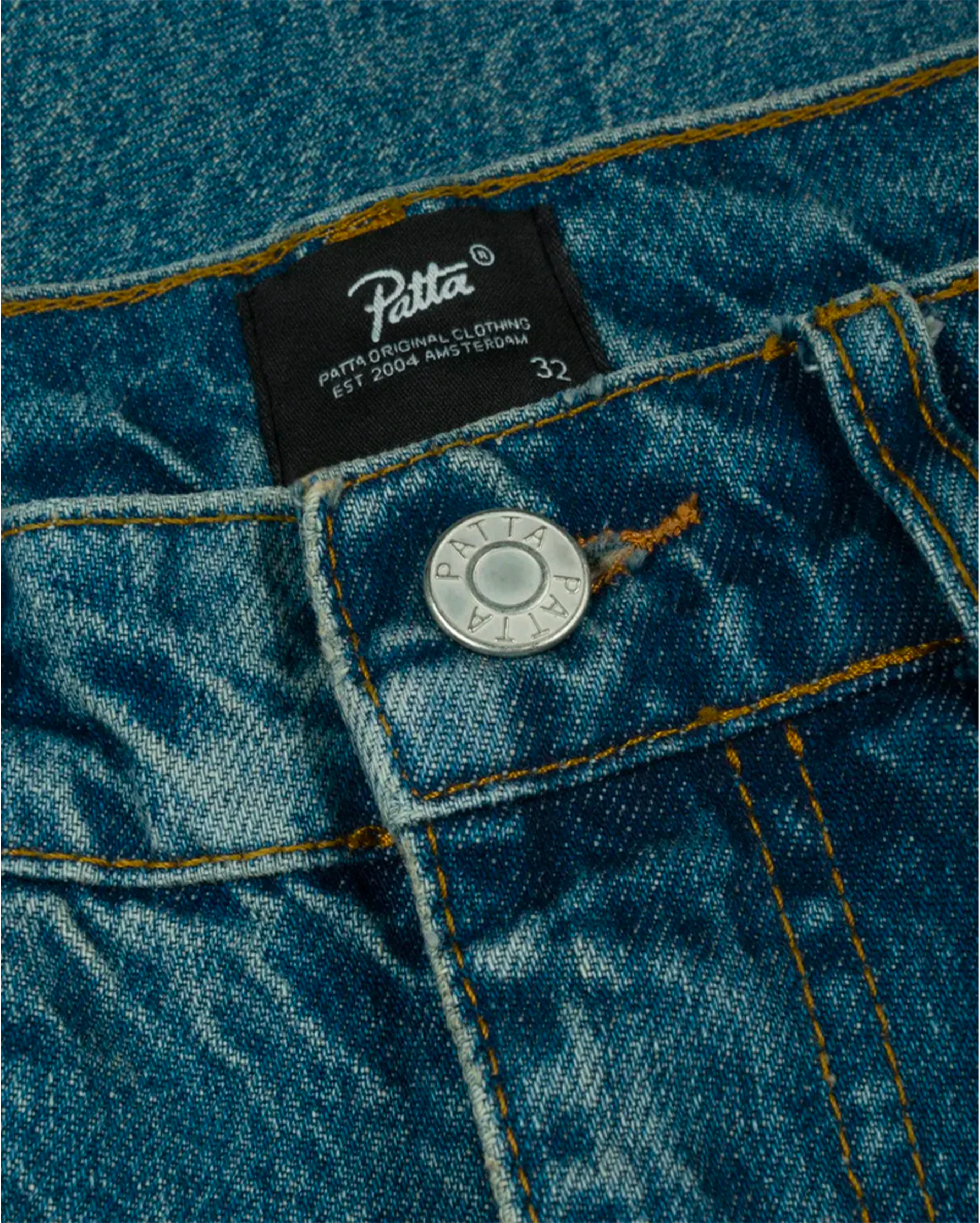 Patta Whiskers Denim Pants Dark Blue Denim - Starcowparis - 7