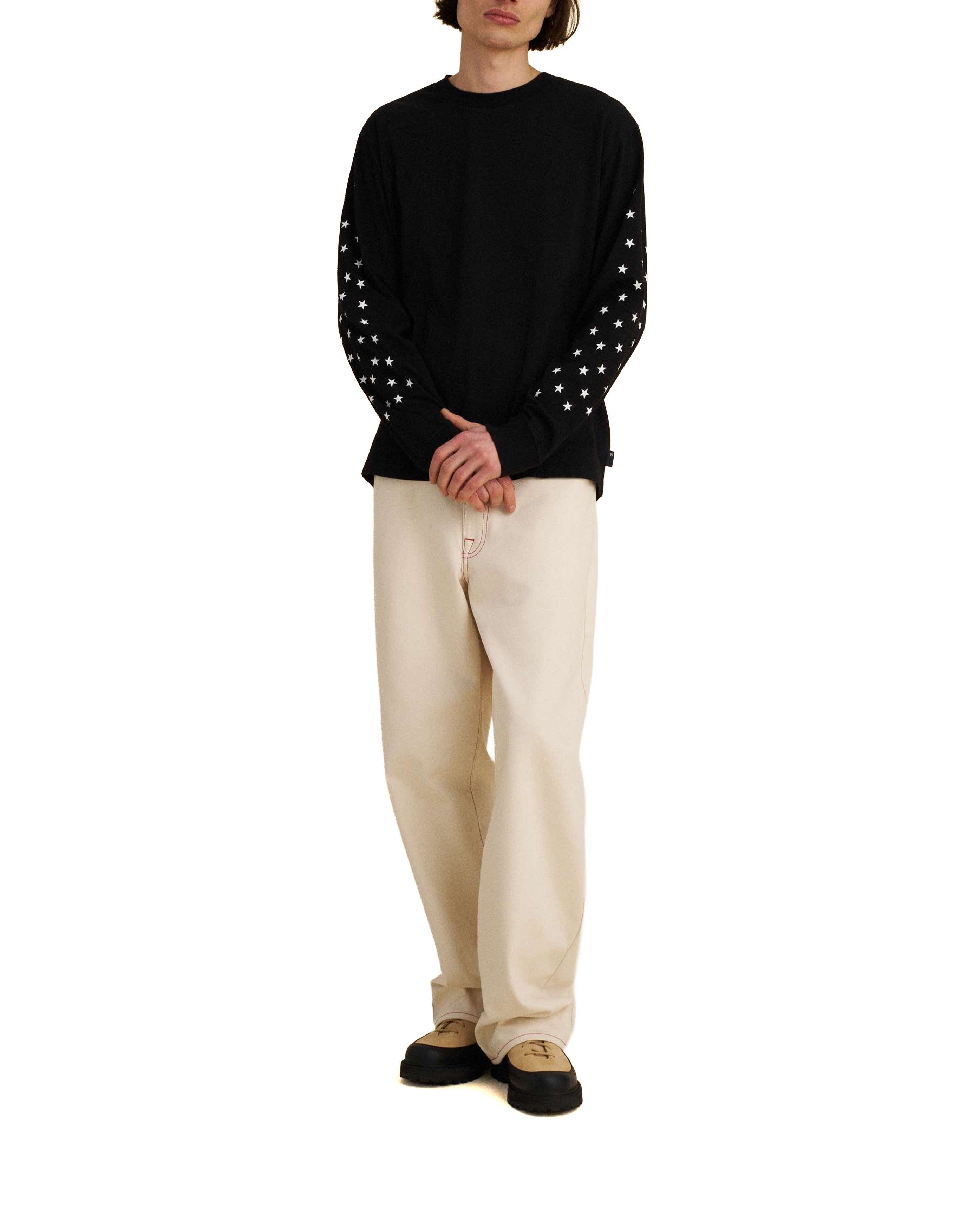 Stars T-Shirt LS Black Homme - Starcowparis - 2