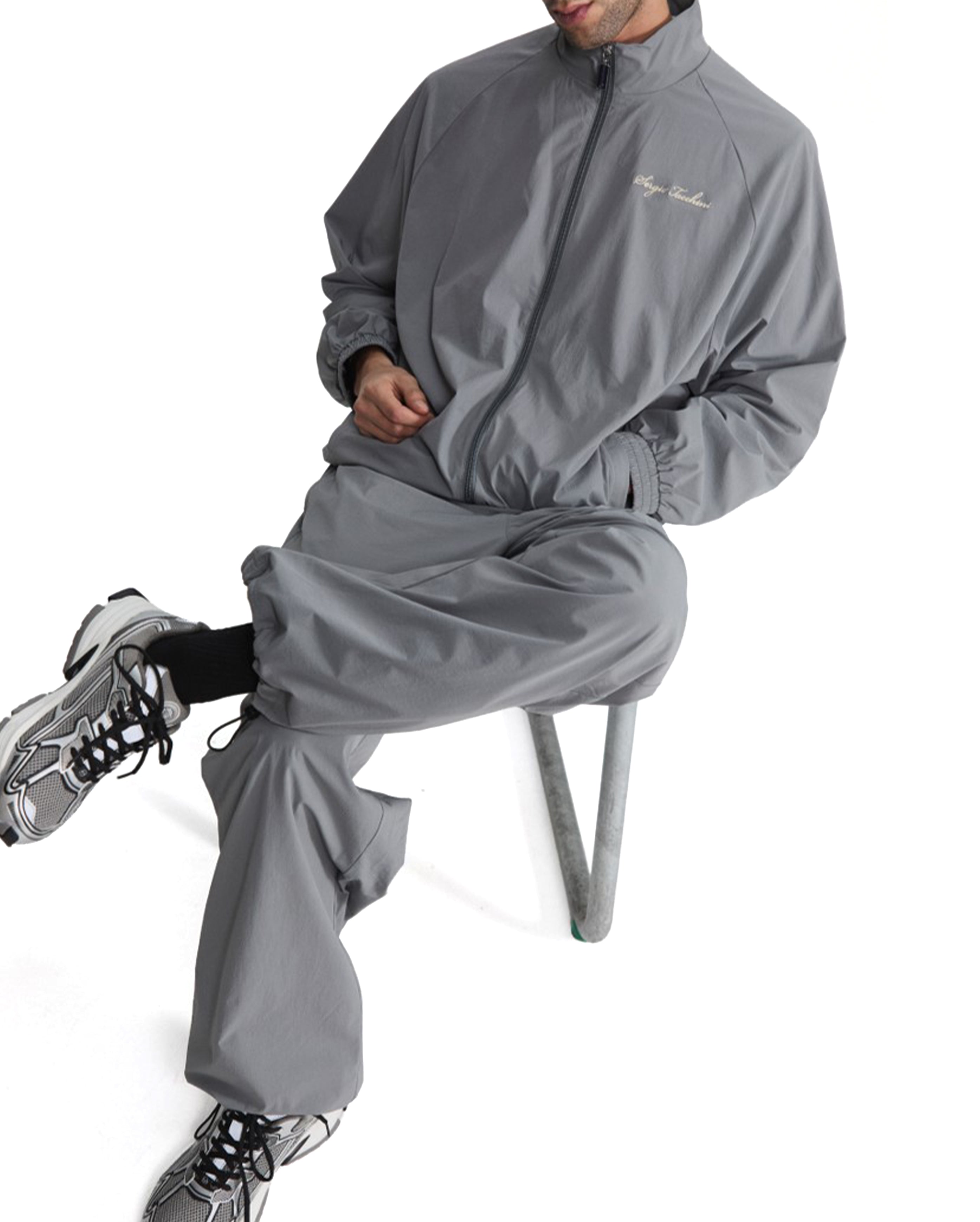 Brunelleschi Nylon Track Pants Grey - Starcowparis - 3