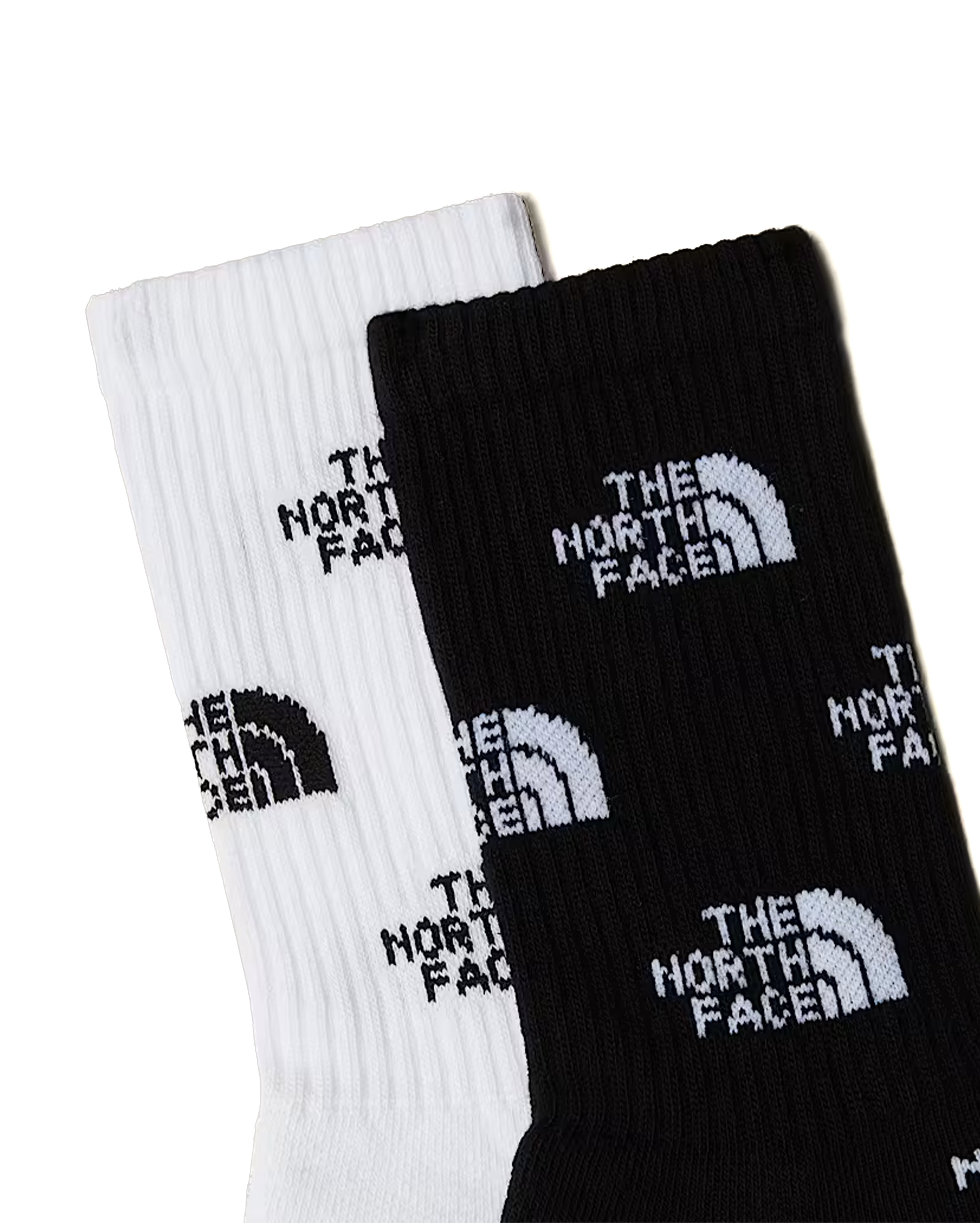 Everyday Crew Sock Logo 2-Pack TNF Black TNF White - Starcowparis - 2