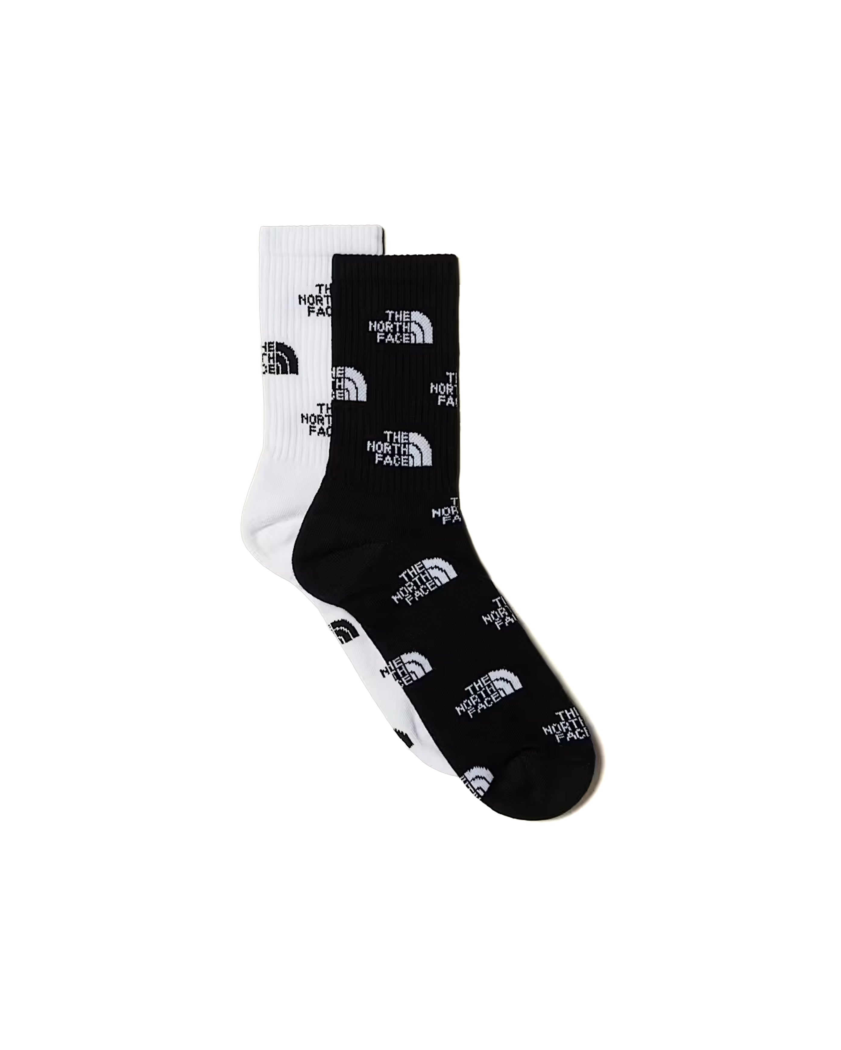 Everyday Crew Sock Logo 2-Pack TNF Black TNF White - Starcowparis - 1