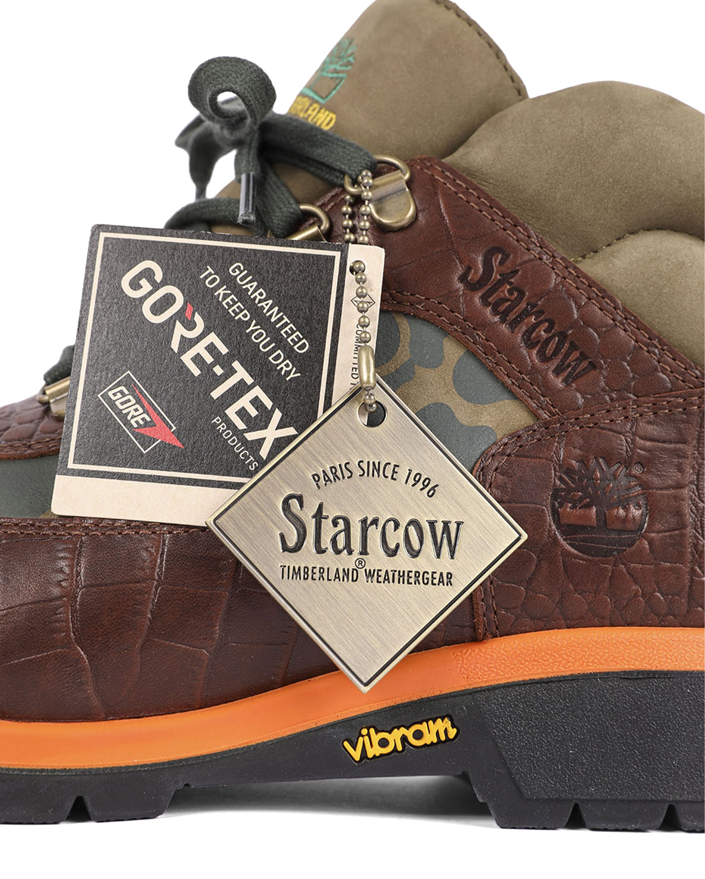 x Starcow Field Boots Mid Lace GTX Medium Brown Full Grain with Camo - Starcowparis - 4