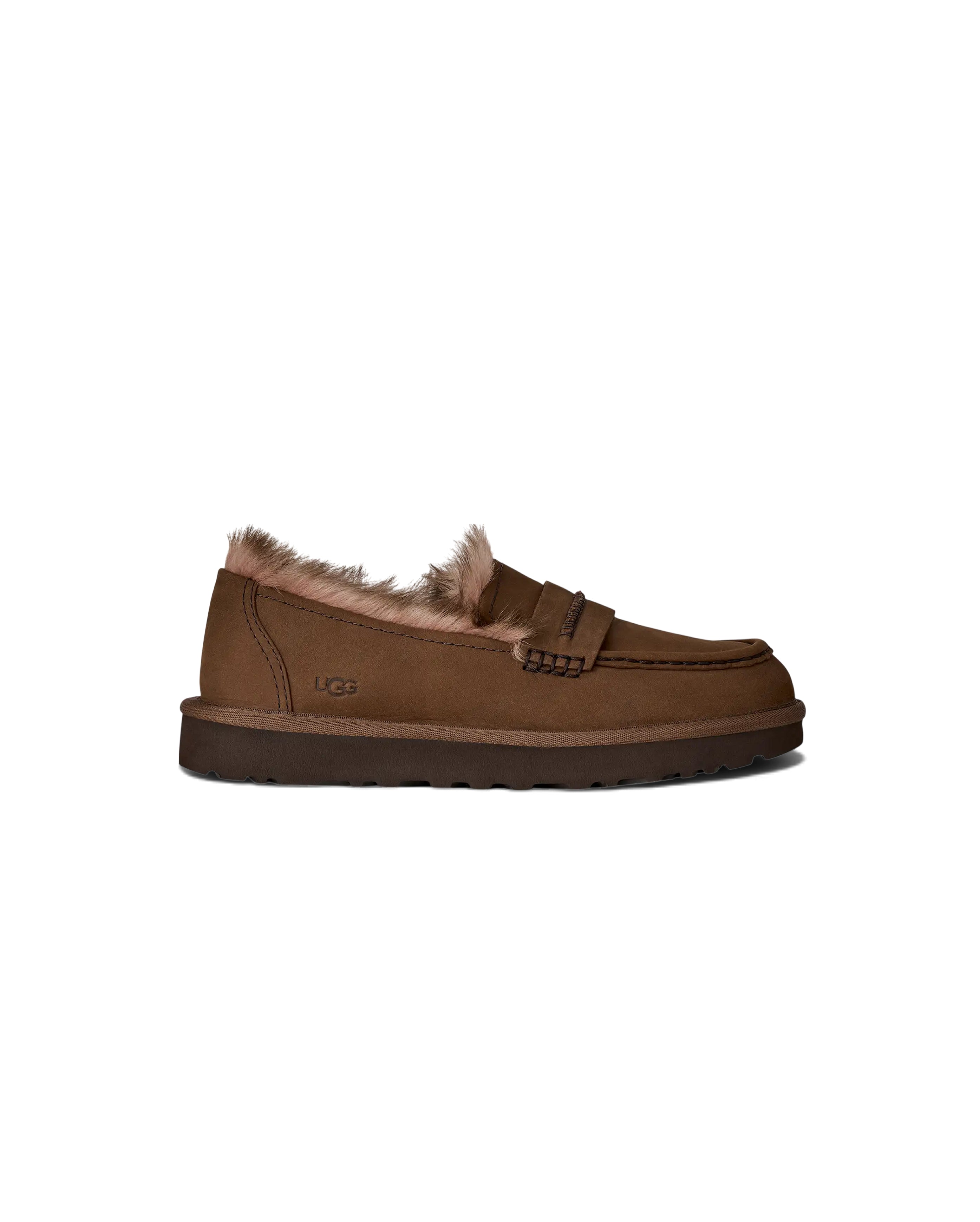 UGG W Ellis Nubuck Loafer Dark Chestnut, profil, Starcow Paris - Starcowparis - 1