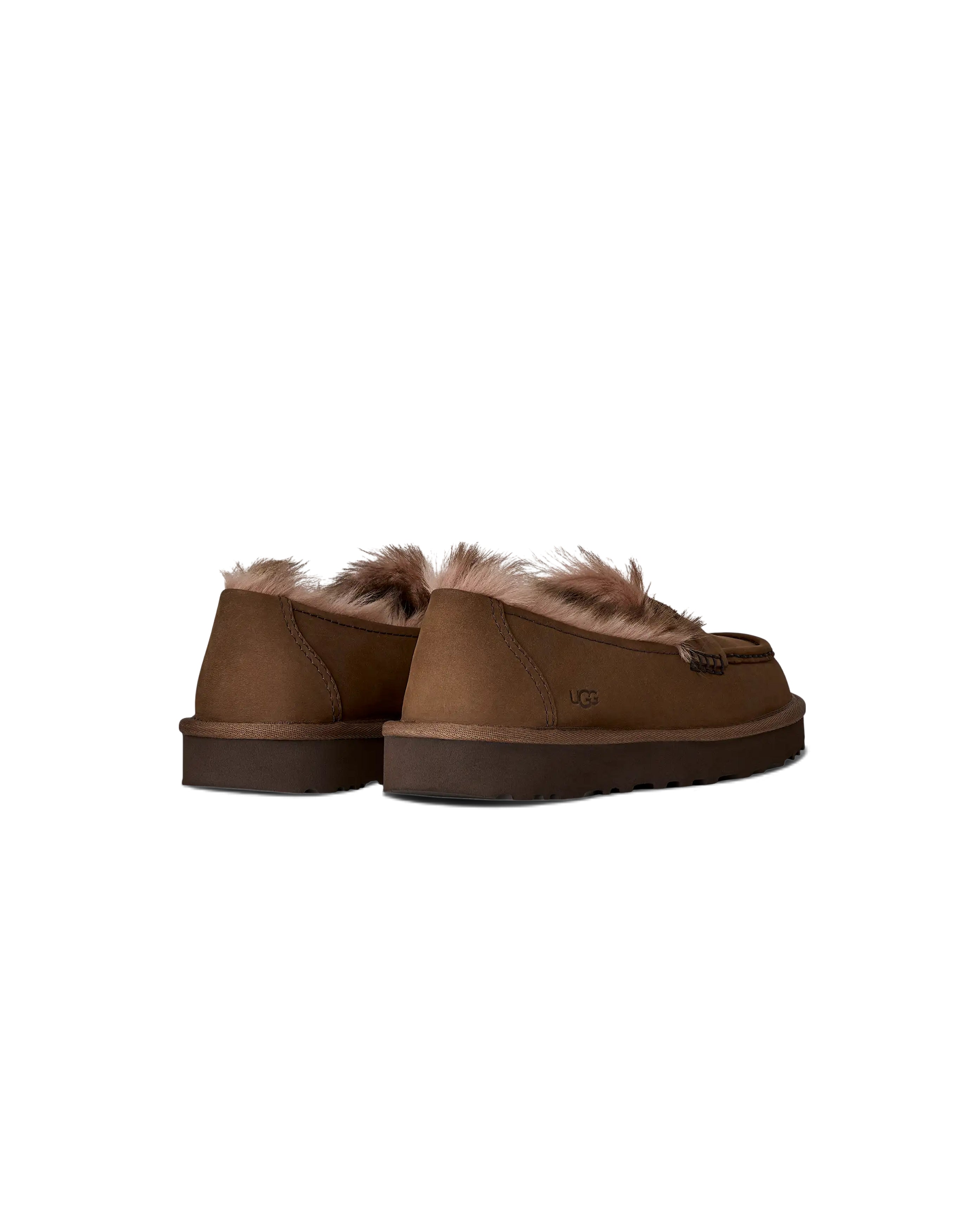 UGG W Ellis Nubuck Loafer Dark Chestnut, trois-quarts, Starcow Paris - Starcowparis - 2