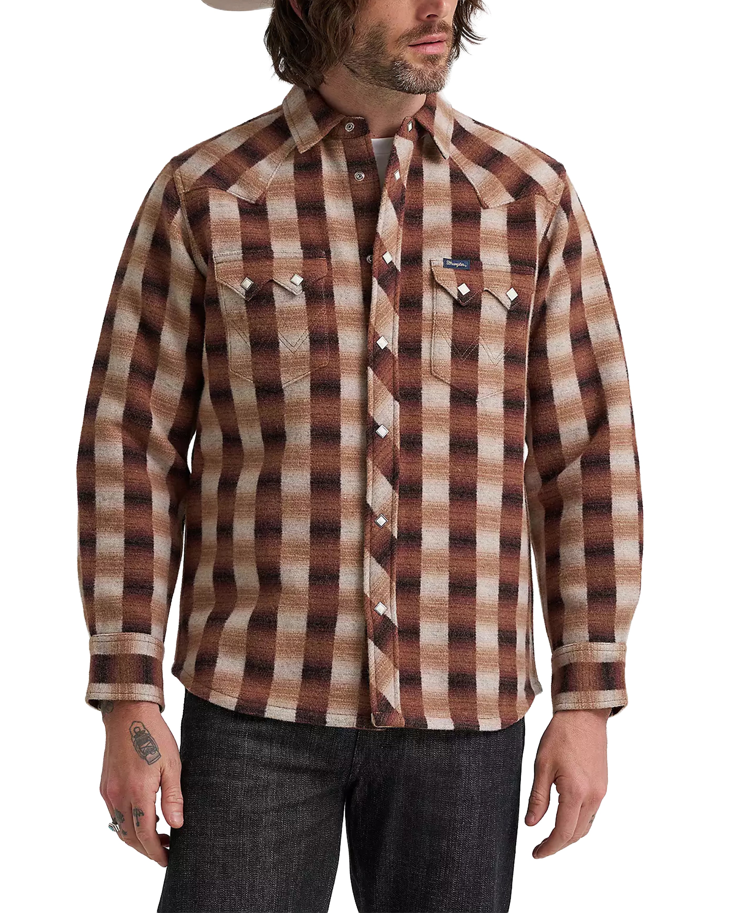 Blue Bell Wool Western Shirt Ombre - Starcowparis - 1
