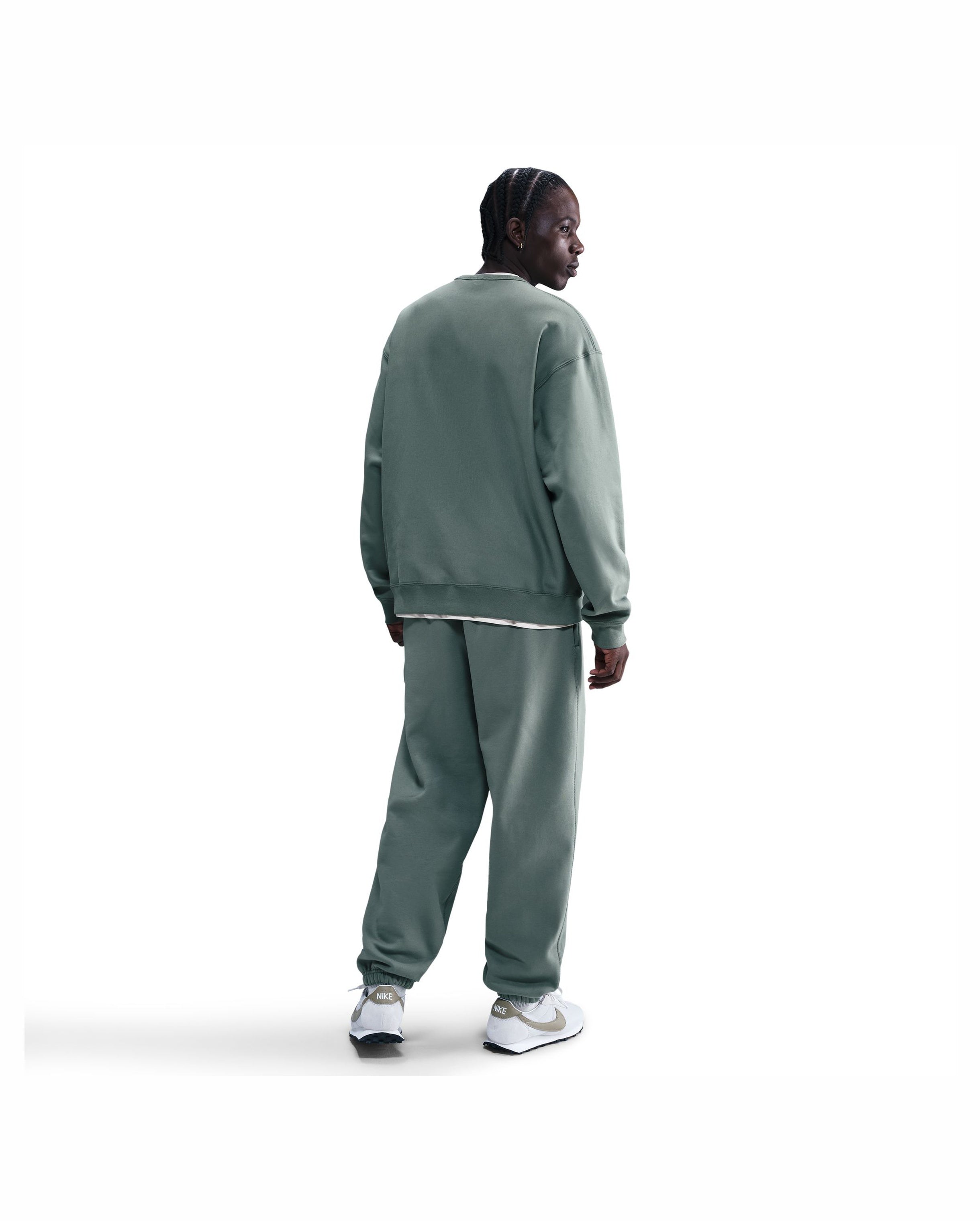 Solo Swoosh Men's Cuffed Fleece Trousers Clay Green - Starcowparis - 2