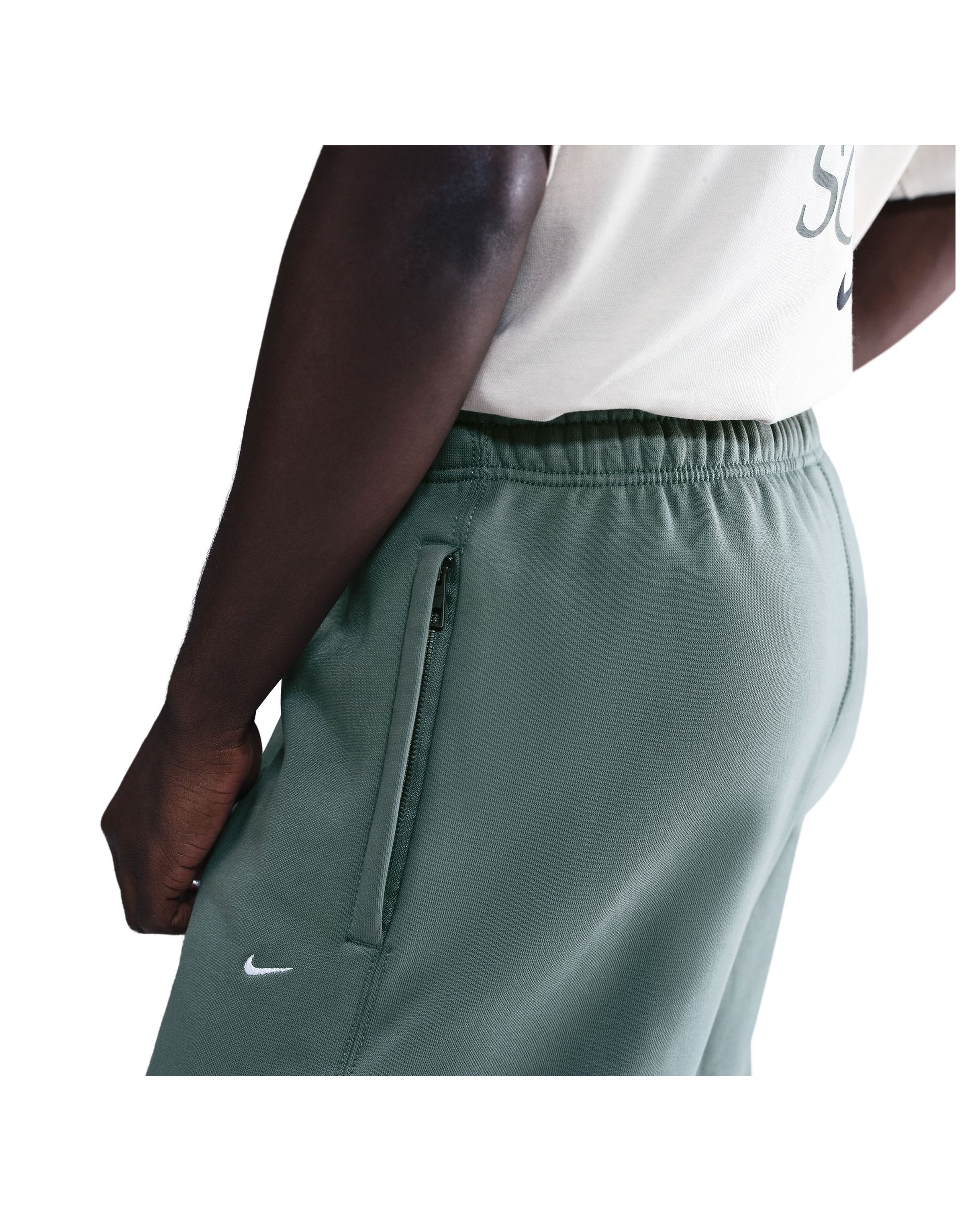 Solo Swoosh Men's Cuffed Fleece Trousers Clay Green - Starcowparis - 4