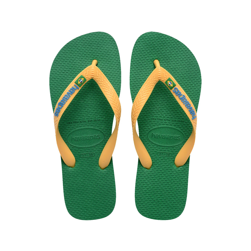 Havaianas Brasil Logo Green Yellow - 4110850-2079 - Starcow Paris ...