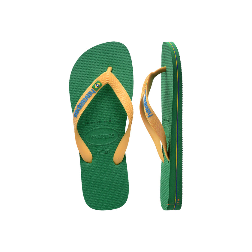Havaianas Brasil Logo Green Yellow - 4110850-2079 - Starcow Paris ...