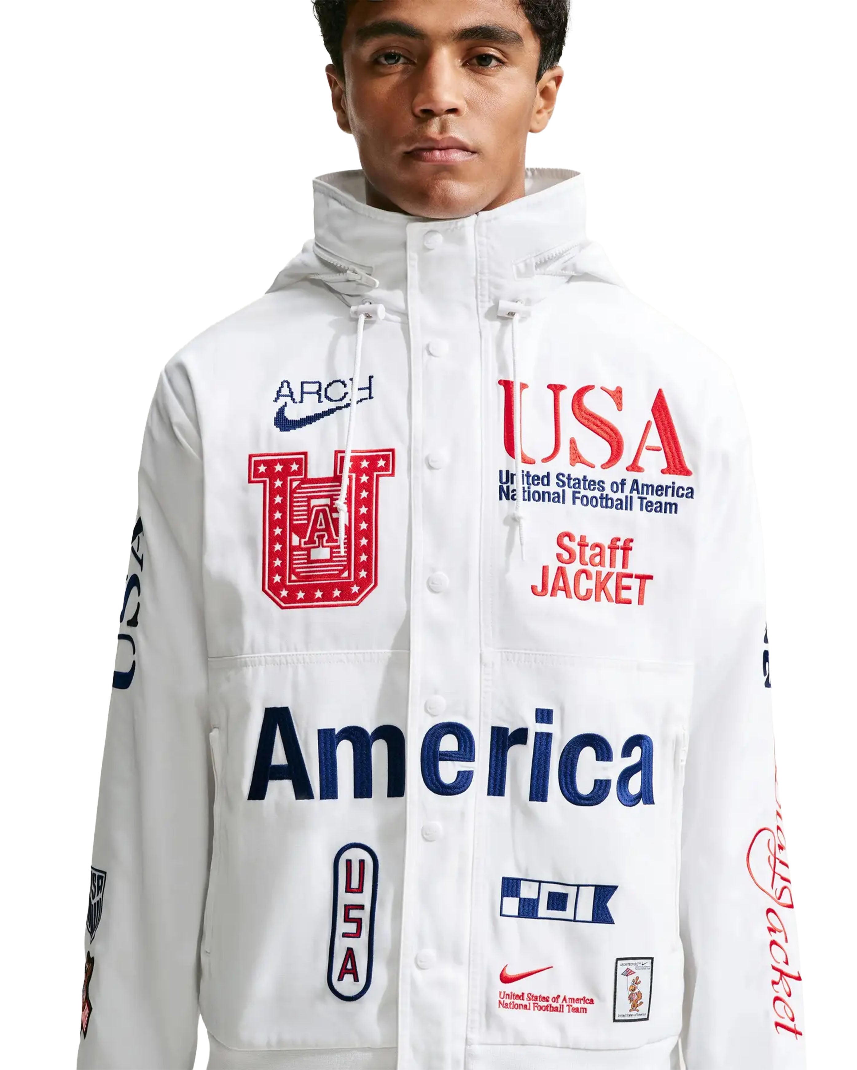 x VAA USA Woven Staff Jacket White - Starcowparis - 1